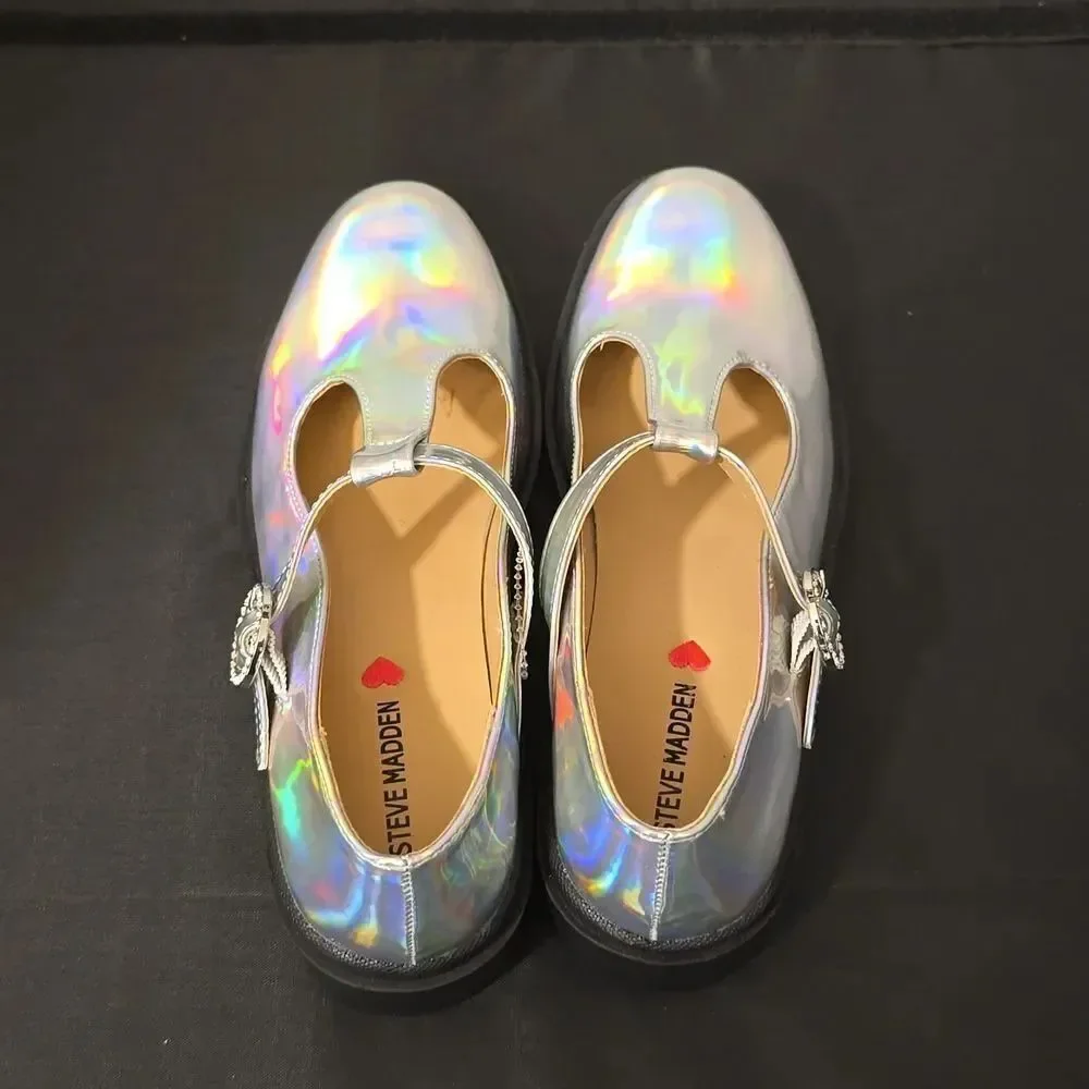 BRAND NEW STEVE MADDEN JSUZEY 954-IRIDESCENT MULTI-COLOR LOAFERS